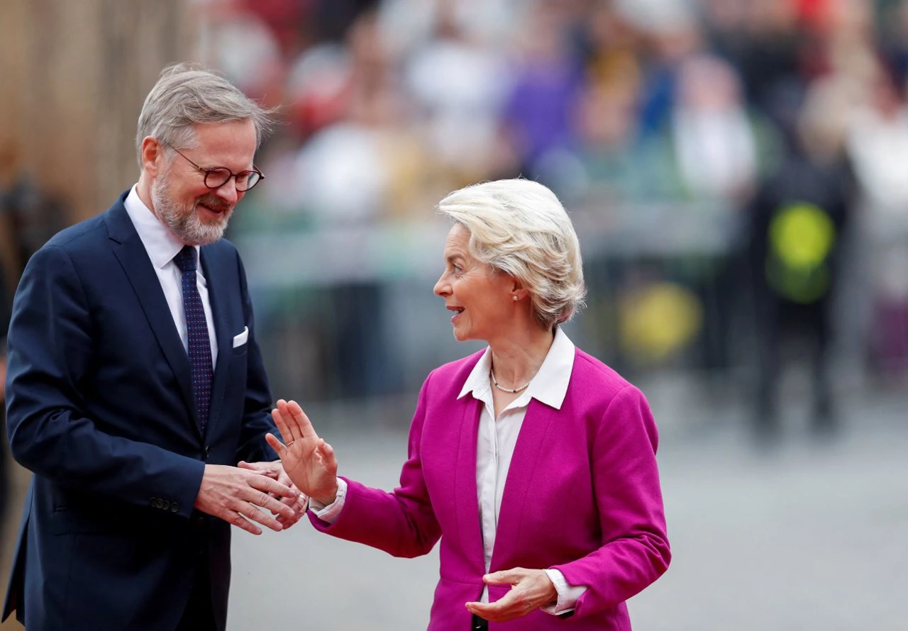 Češki premijer Petr Fiala dočekao Ursulu von der Leyen, predsjednicu Europske komisije , Foto: David W Cerny/REUTERS