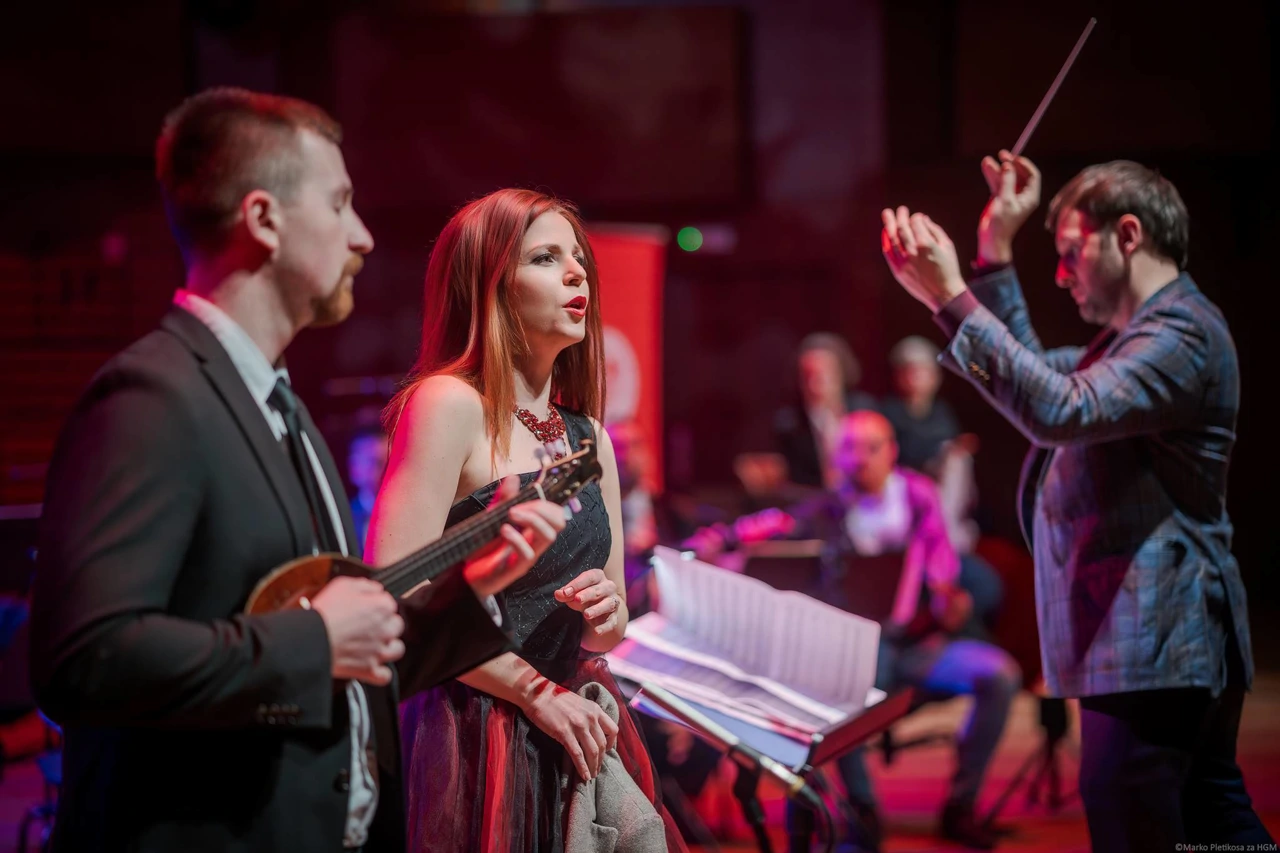 Danijel Tomašević, Marija Kuhar Šoša i maestro Fortuna , Foto: Marko Pletikosa /HGM