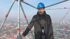 Inženjer Ante Mlinar na tornju zagrebačke katedrale , Foto: HTV/HRT