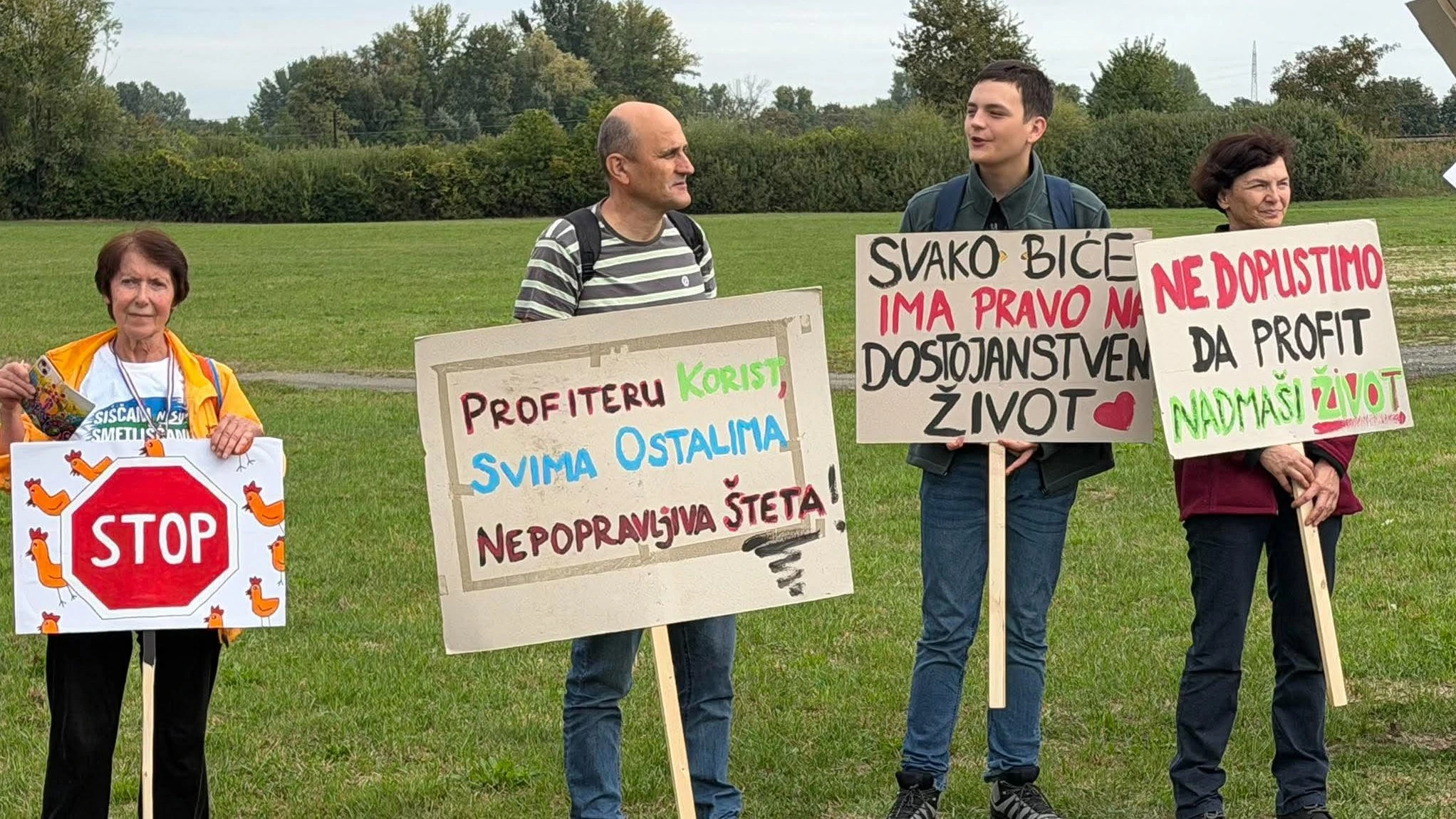 Prosvjed u Ludbregu zbog megafarme pilića