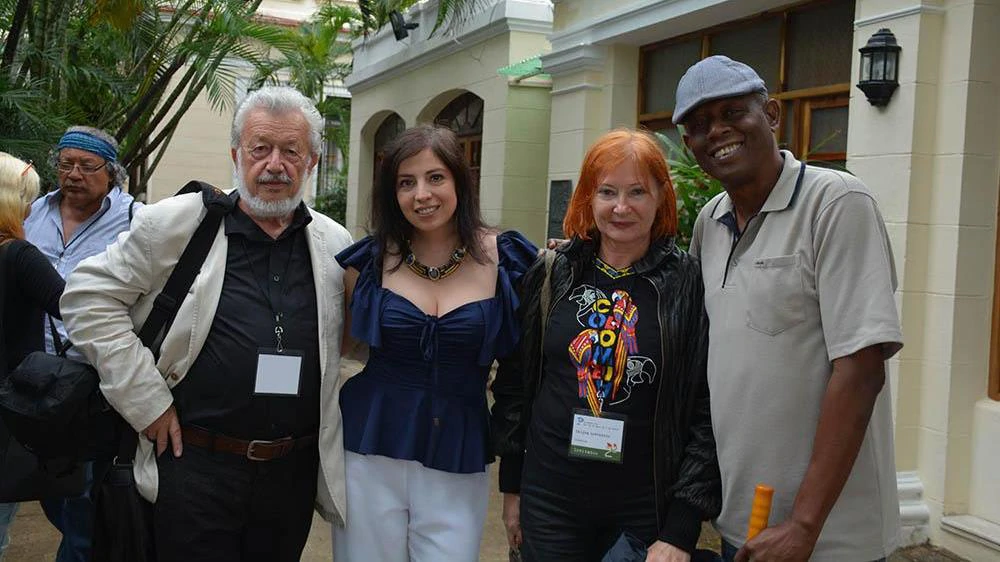 . Festival Internacional en La Habana 2018. – Ž.L. y Tomislav Marijan Bilosnić con escritor cubano Alberto Guerra Naranjo (Foto: archivo personal)