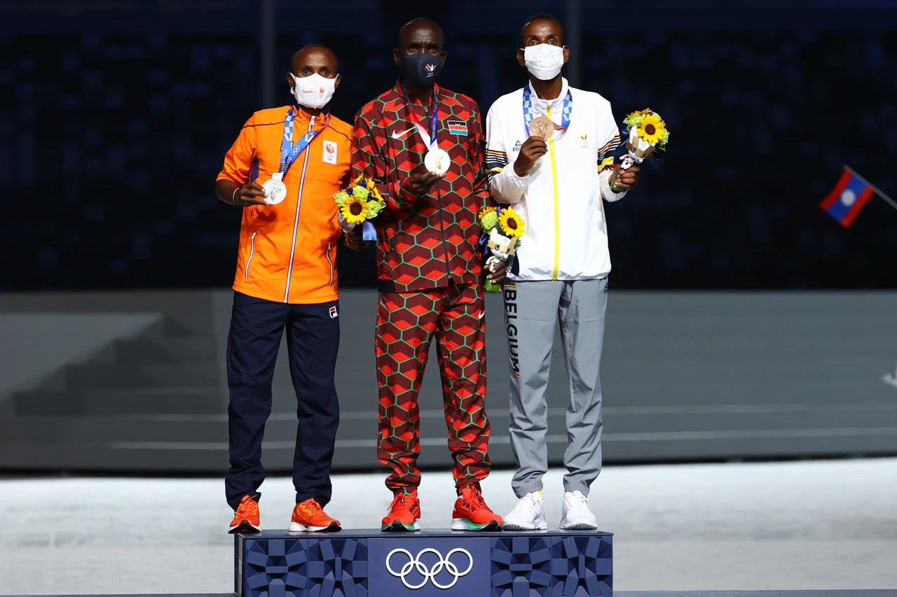 Eliud Kipchoge, Abdi Nageeye, Bashir Abdi, Foto: Antonio Bronic/REUTERS