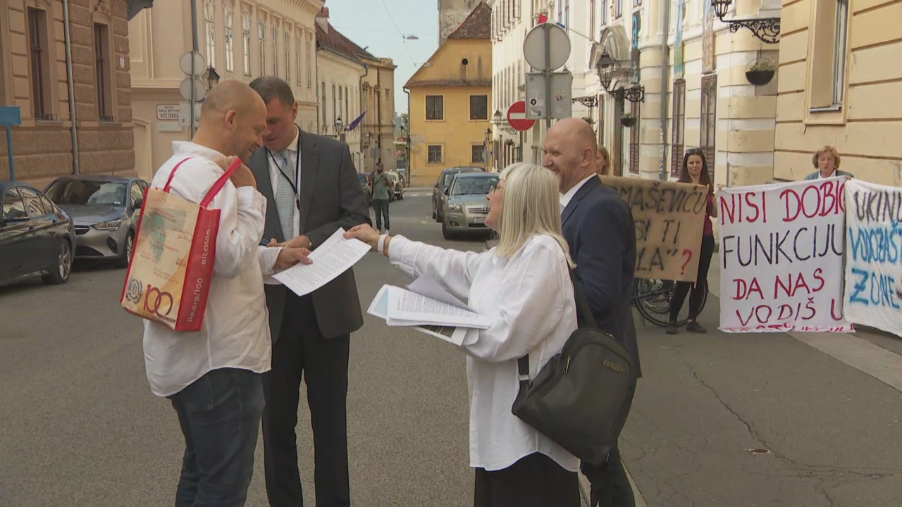 Prosvjedni performans, Foto: HTV/HRT
