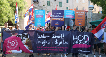 U Šibeniku "Hod za život"