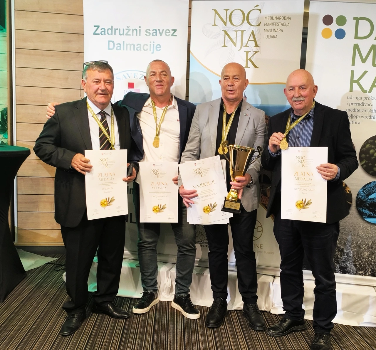 Zadarski zlatni – Vinko Lalin, Josip Kulaš, Ivica Kapitanović i Nedjeljko Jusup