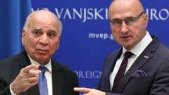 Gordan Grlić Radman i irački ministar Fuad Husein za vrijeme posjeta Zagrebu