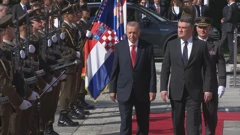 Erdogan stigao na Pantovčak, Foto: HTV/HRT