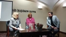 Predstavljanje časopisa "Hrvatska revija" o Hrvatskom Kraljevstvu u Osijeku, na fotografiji: Mirjana Matijević Sokol, Mirjana Polić Bobić i Pavao Nujić