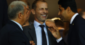 Joan Laporta, Aleksander Čeferin i Nasser Al-Khelaifi