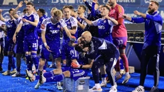 Slavlje igrača Dinama nakon pobjede i novog naslova