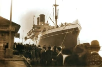 Brod Marta Washington 1920. godine u Splitu na putu za New York , Foto: (fotografirao Ante Borović)//