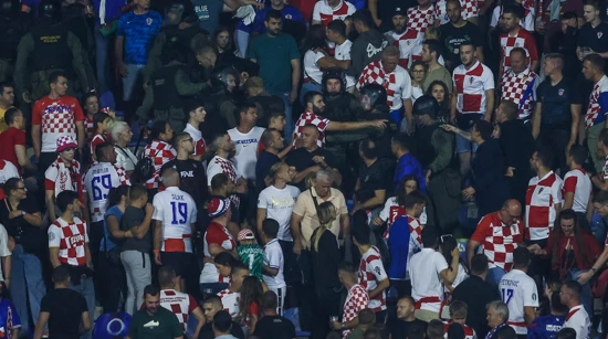 Hrvatski navijači na utakmici protiv Crne Gore