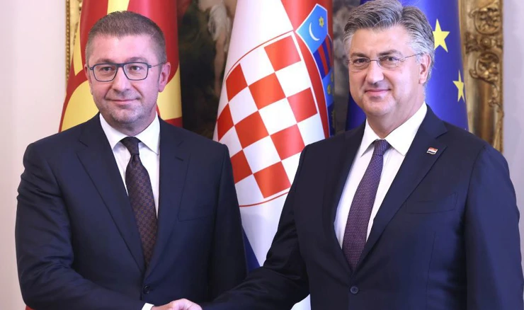 Andrej Plenković i Hristijan Mickoski, arhivska fotografija 