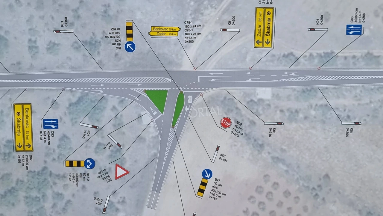 Počeli su radovi na jednom od ulaza u Škabrnju, Foto: B.Kolega/Radio Zadar