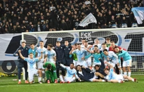 Slavlje igrača Rijeke nakon pobjede protiv Dinama, Foto: Damir Škomrlj/CROPIX