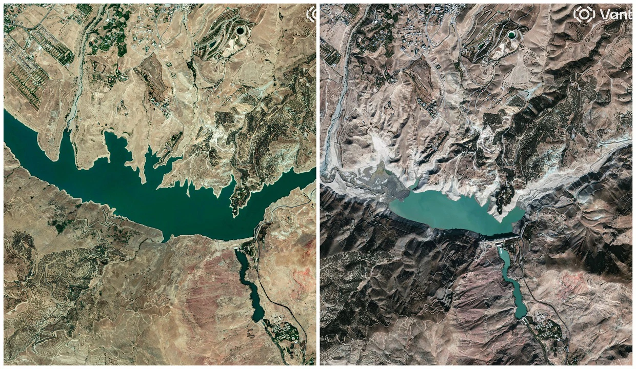 Isušeno akumulacijsko jezero u Lavasanu