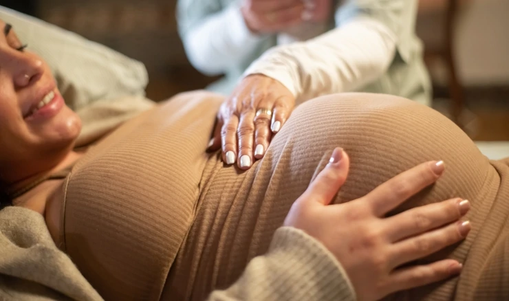 Porođaj, ilustracija