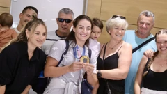 Doček zlatne olimpijke Barbare Matić na splitskom aerodromu
