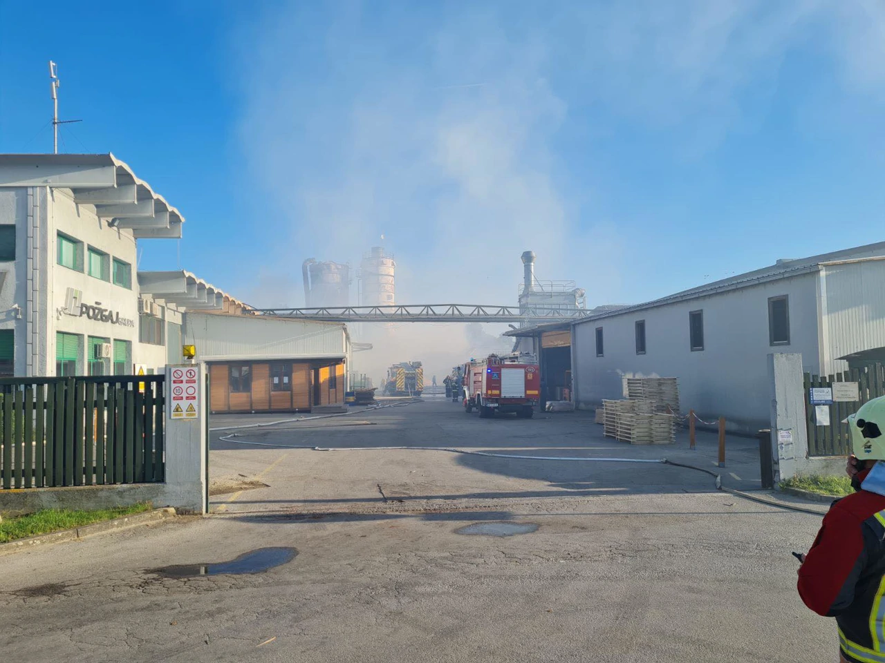 Požar u pilani Požgaj, Foto: Franjo Vrbanić/načelnik Općine Veliki Bukovec