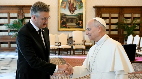 Premijer Andrej Plenković i papa Lav XIV.