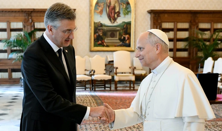Premijer Andrej Plenković i papa Lav XIV.