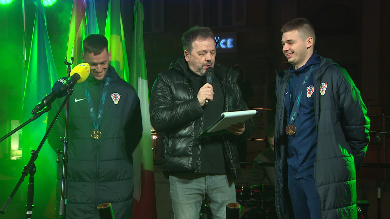 Niko Vukmir, Daniel Sponza i David Mataja, Foto: HRT/HRT