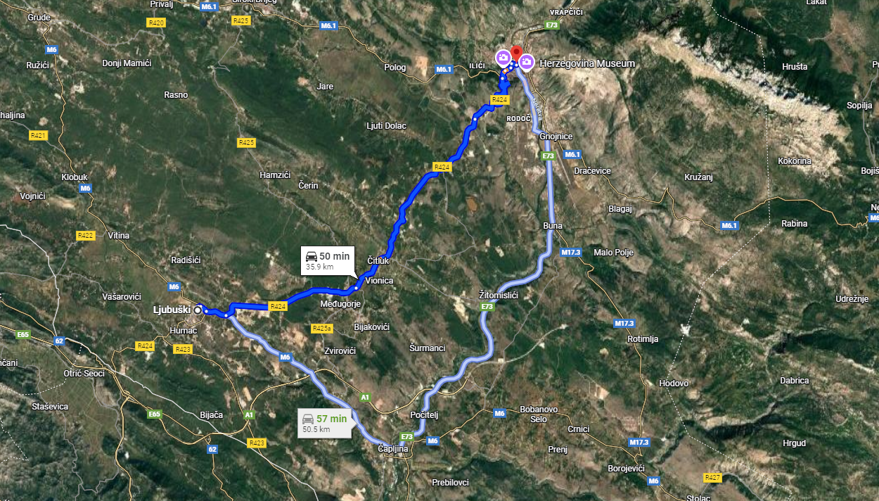 Ruta Ljubuški - Mostar