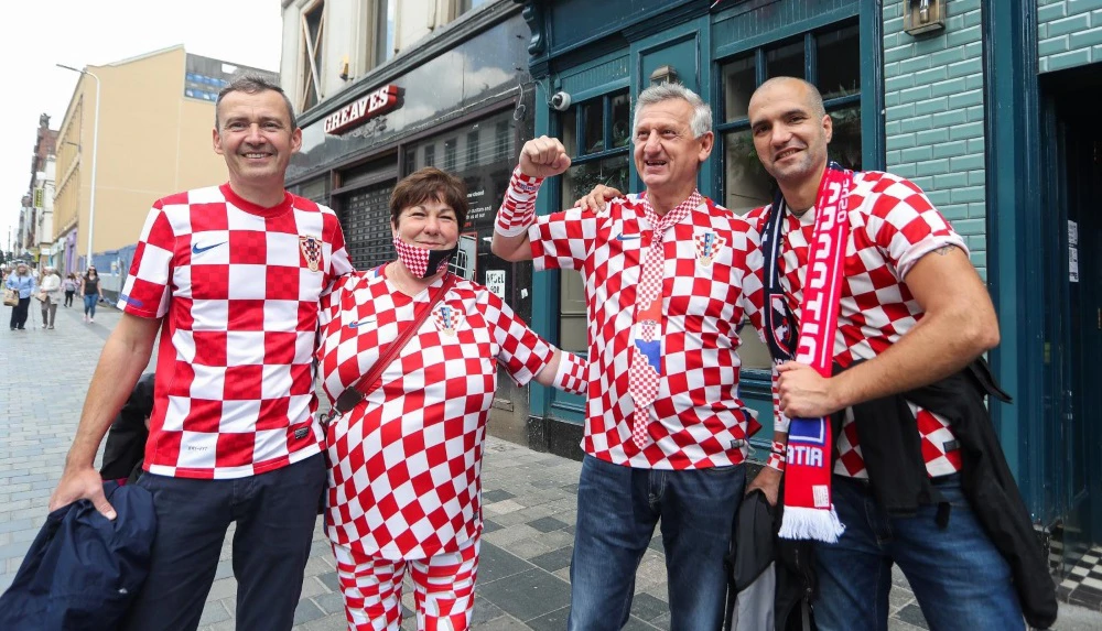 Hrvatski navijači u Glasgowu, Foto: Luka Stanzl/PIXSELL