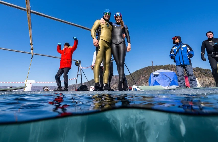 Sanda Delija i Vitomir Maričić svjetski rekordi u ronjenju ispod leda