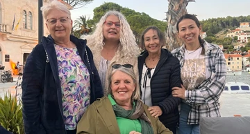 Pilar con su familia en la isla de Hvar / Pilar s obitelji na otoku Hvaru