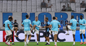 Olympique Marseille na zagrijavanju