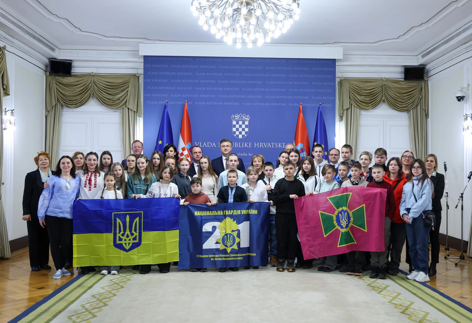 Primanje u Vladi za ukrajinsku djecu koja borave u Hrvatskoj