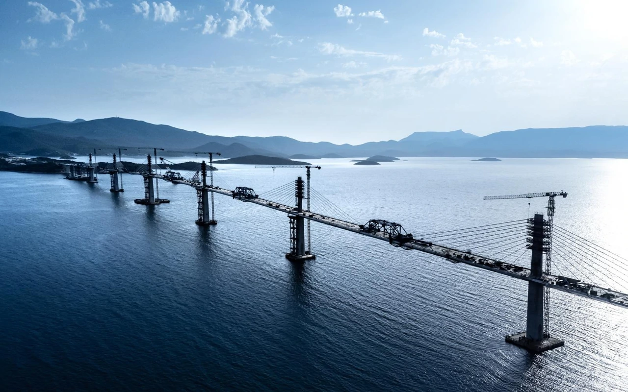 Pelješki most iz zraka, Foto: Milan Sabic/Pixsell