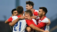 Slavlje mladih hrvatskih nogometaša u dvoboju protiv Norveške