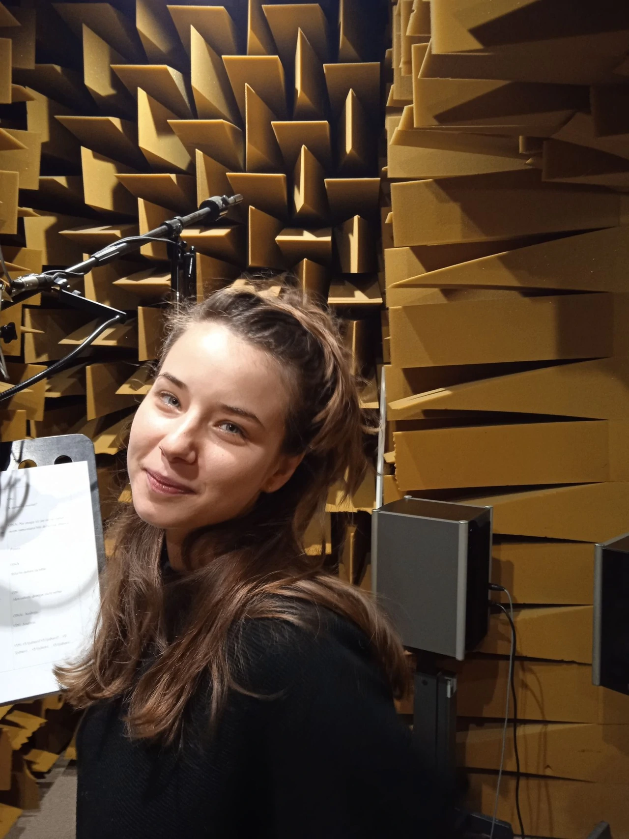 Dora Dimić Rakar na snimanju audio drame "Arabija"