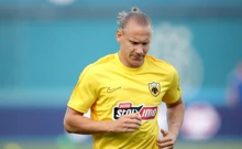 Domagoj Vida na zagrijavanju, Foto: Slavko Midžor/PIXSELL