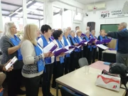 Prije uručenja medalja, zapjevao je zbor udruge, Foto: Radio Osijek/HRT