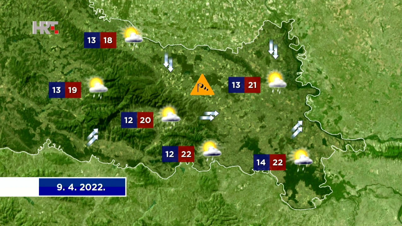Vremenska prognoza, Foto: HTV/HRT