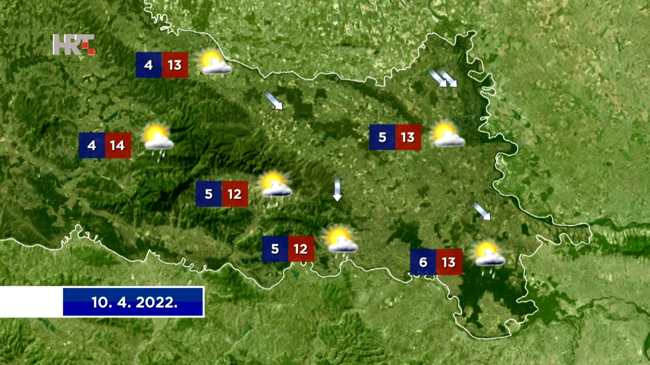 Vremenska prognoza, Foto: HTV/HRT