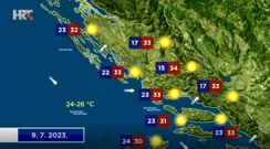 Vremenska prognoza, Foto: HTV/HRT
