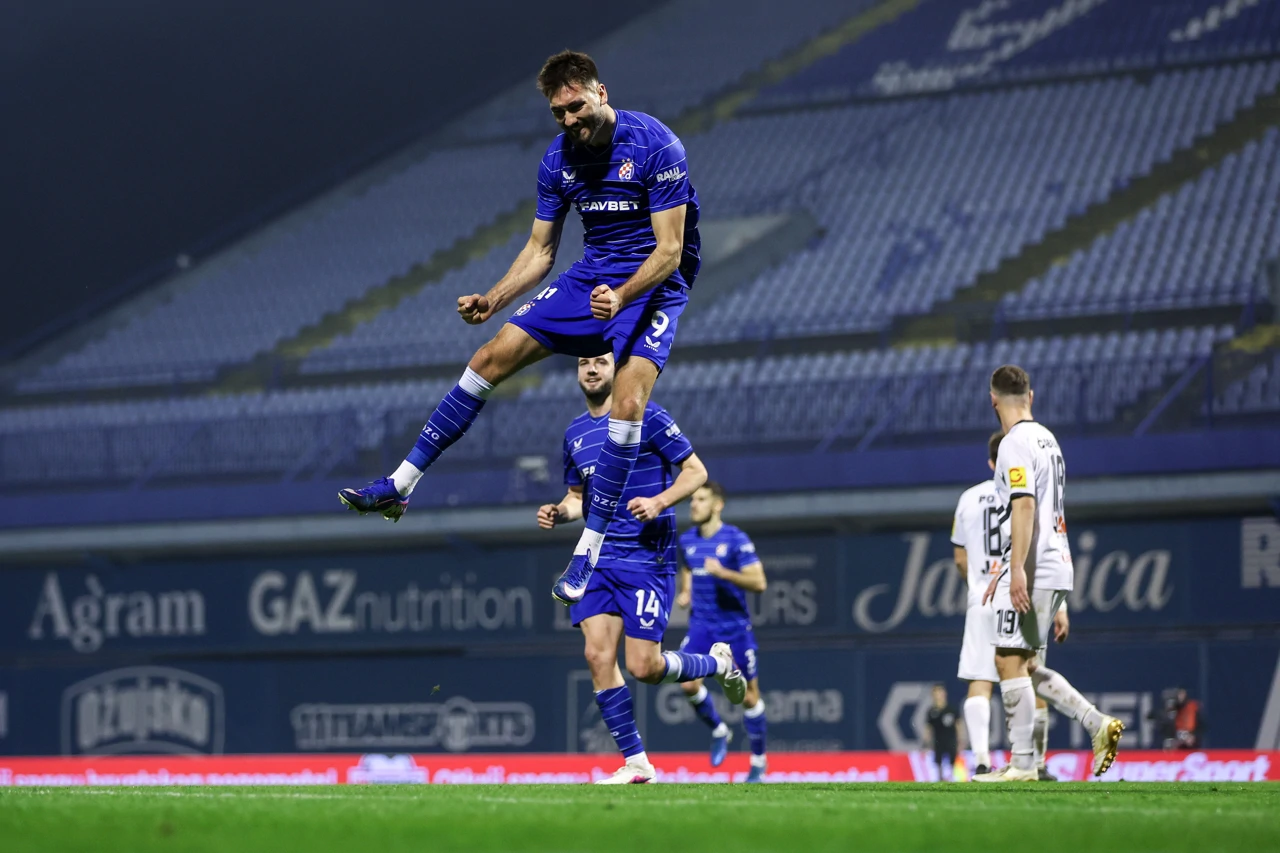 Slavlje Belje nakon njegovog drugog pogotka, Foto: Igor Kralj/PIXSELL