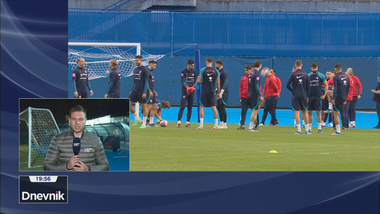 Javljanje Andreja Rašljanina u središnjem Dnevniku, Foto: HTV/HRT
