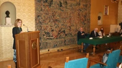 Lucija Ljubić na dodjeli nagrade u HAZU
