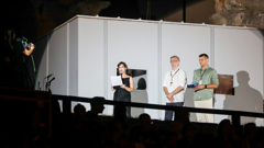 Dobitnik nagrade “Marijan Rotar” je Miodrag Flego, dugogodišnji koordinator tehnike na Festivalu, Foto: Goran Sebelic/CROPIX