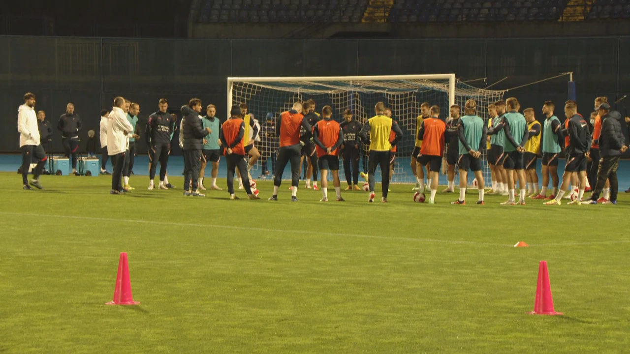 Trening hrvatske nogometne reprezentacije, Foto: HTV/HRT