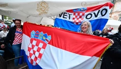 Hrvatski navijači u Pragu, Foto: Boris Kovačev/CROPIX