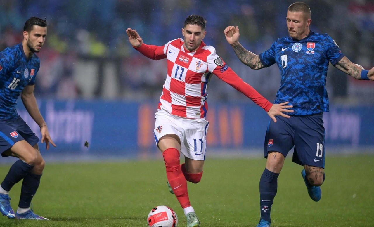 Luka Ivanušec u akciji protiv Slovačke, Foto: Igor Šoban/PIXSELL