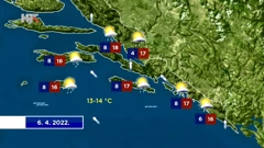 Vremenska prognoza, Foto: HTV/HRT