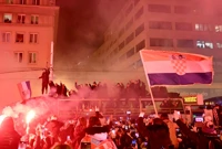 Dolazak Vatrenih na Trg bana Jelačića, Foto:  Davor Puklavec /Pixsell
