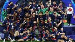 Igrači PSG-a s trofejem Lige prvaka